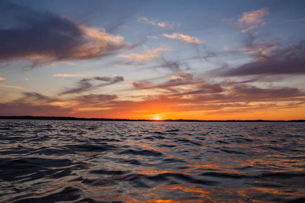 Sunset over Lake Michigan