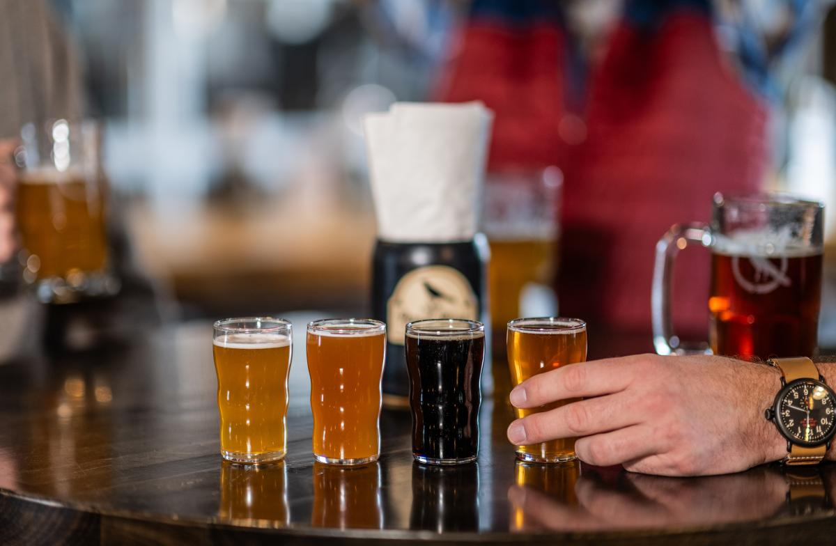 Beer Flight at Rare Bird