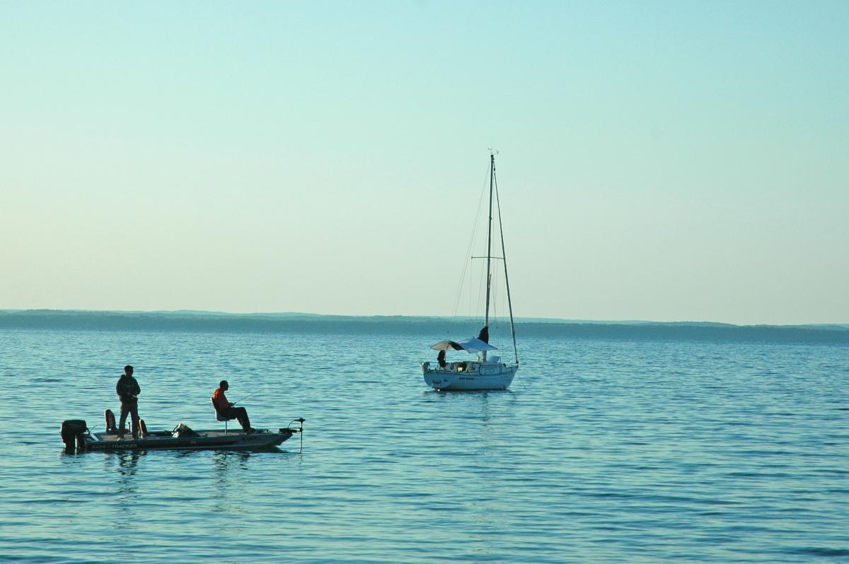 Fishing on West Grand Traverse Bay