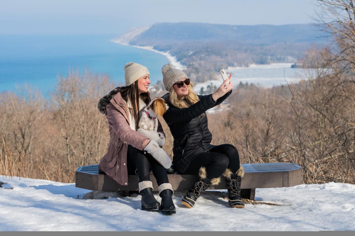 Winter at Empire Bluff at Sleeping Bear Dunes