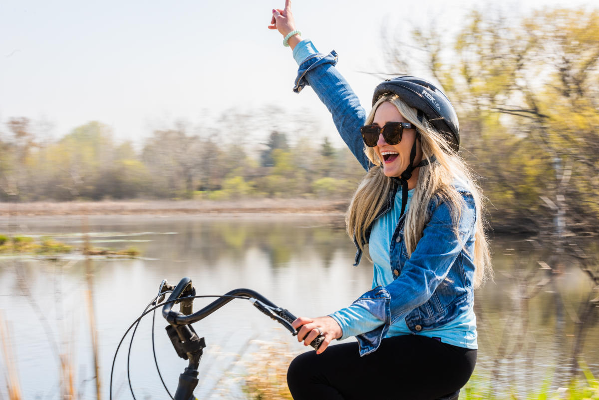 Biking on the Betsie Valley Trail