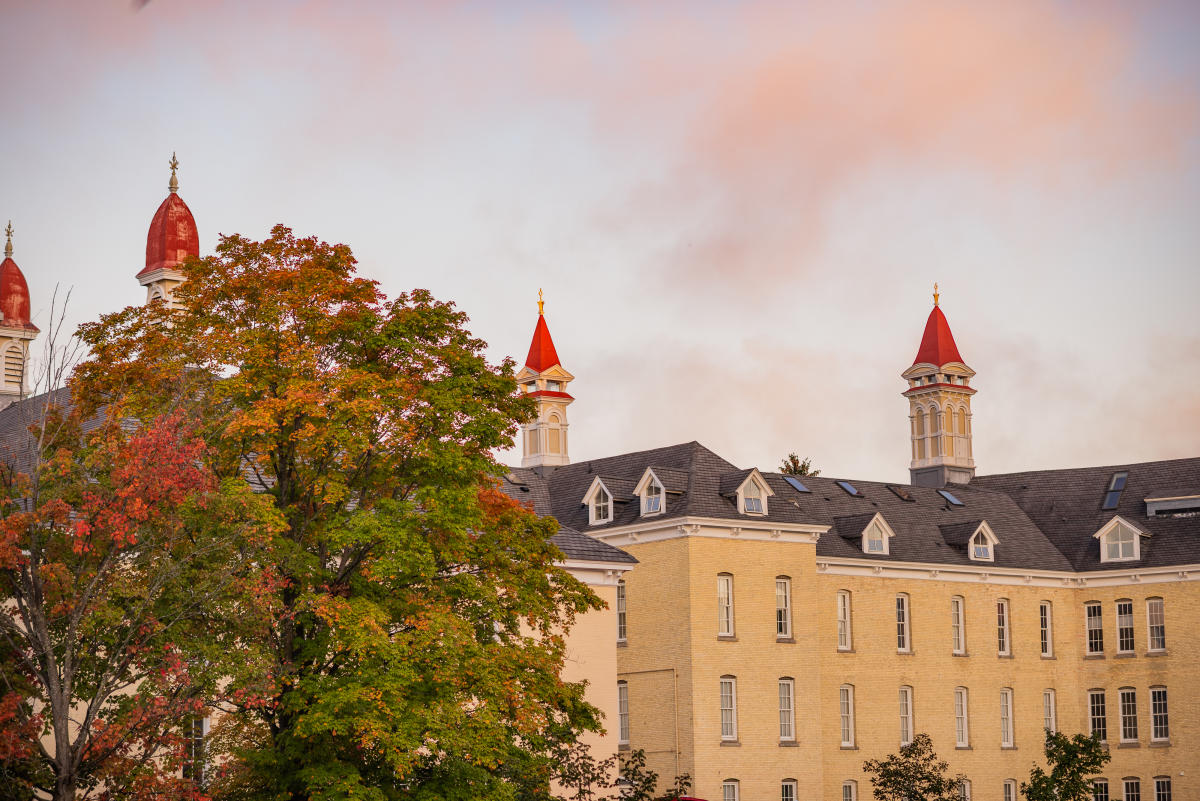 Grand Traverse Commons spire fall