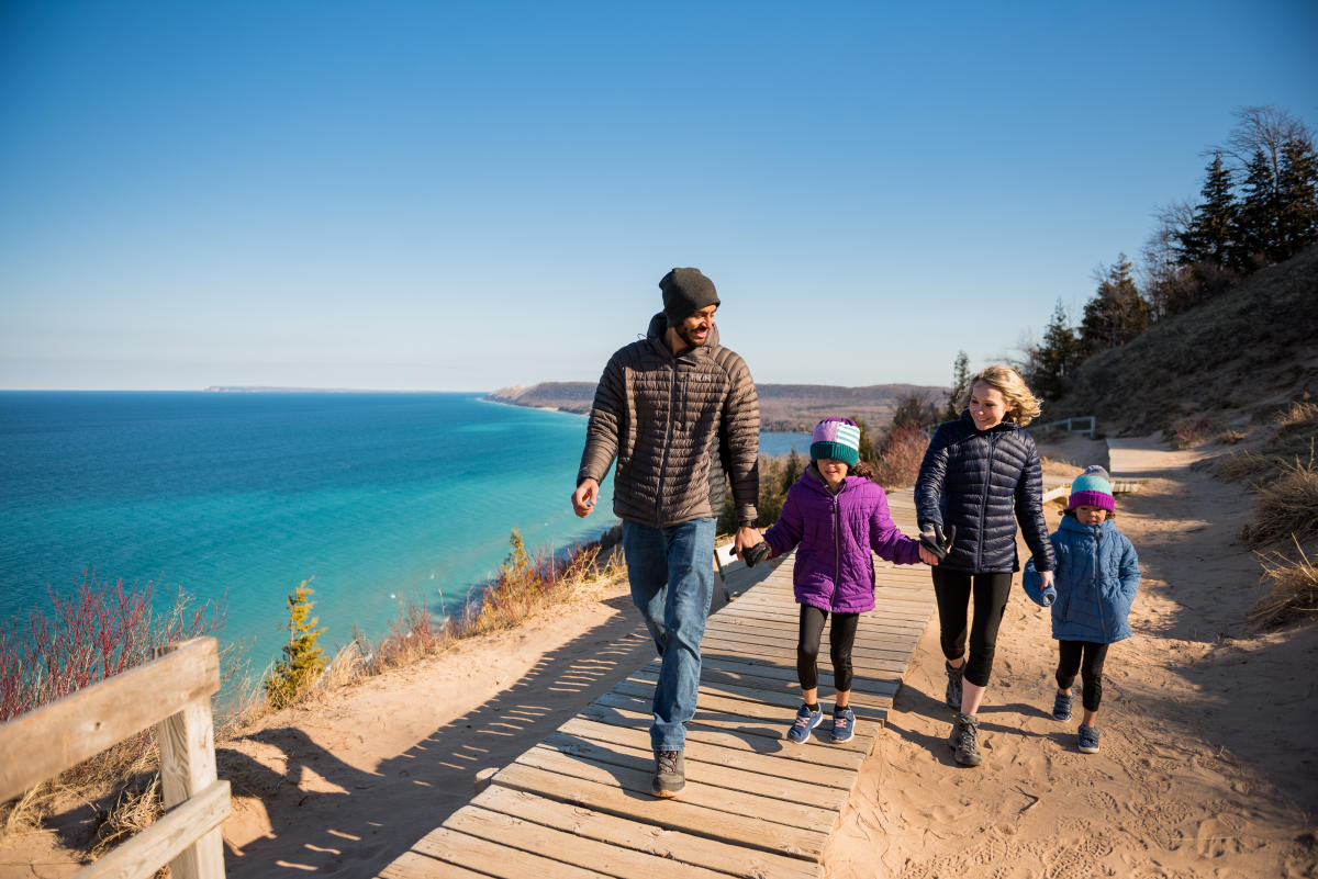 Family at Empire Bluff at Sleeping Bear Dunes