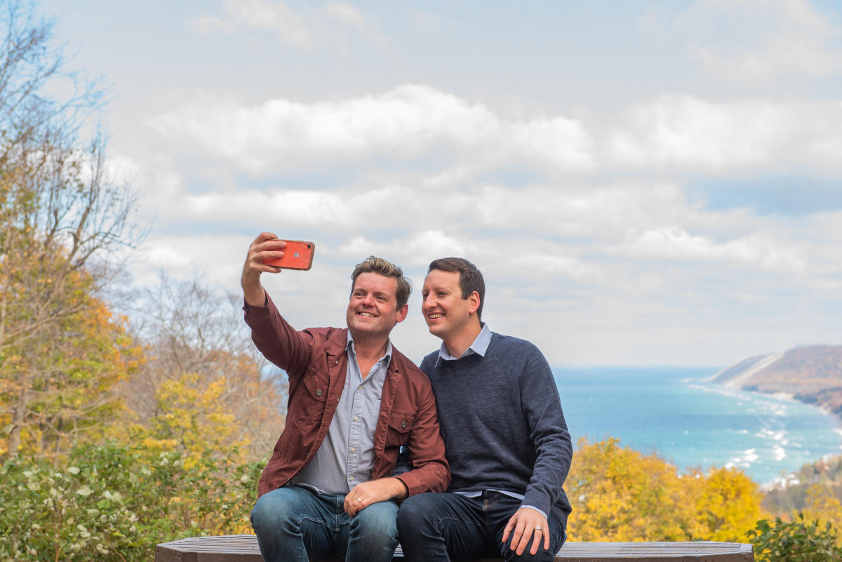 Selfie at Empire Bluff at Sleeping Bear Dunes