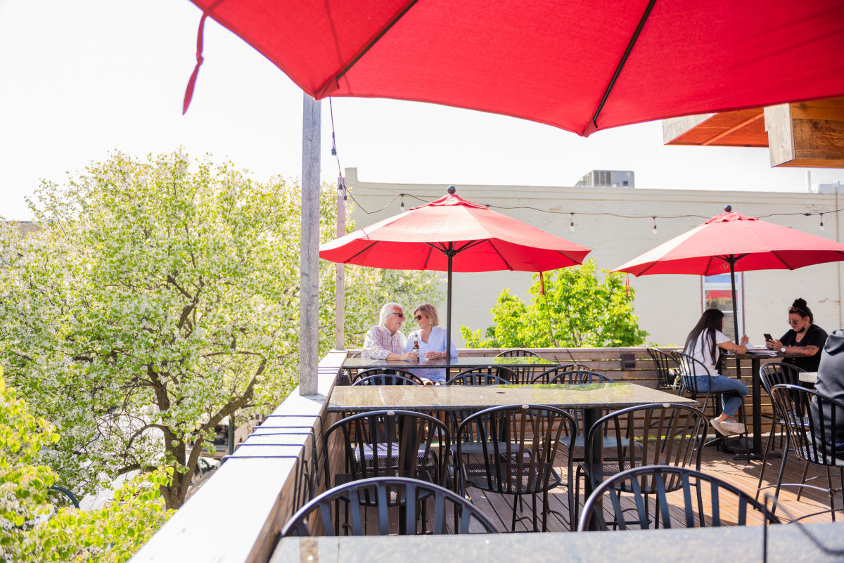 Couple at Pangea’s rooftop