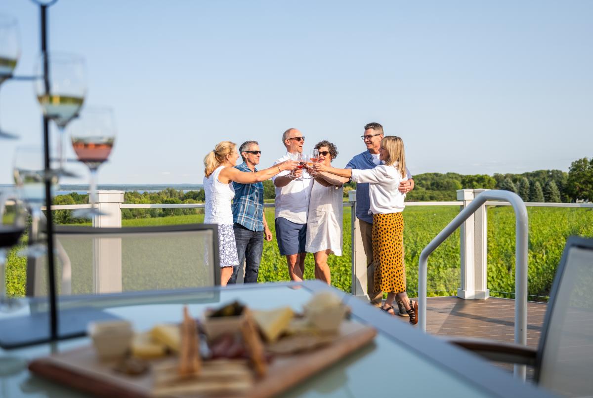 Group wine tasting