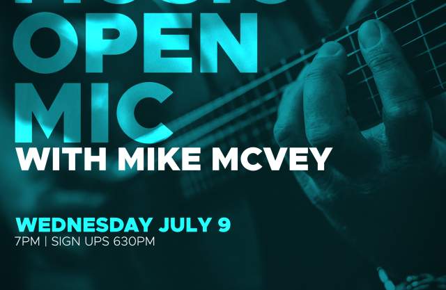 Free Music Open Mic hosted inside Gatsby’s Pub