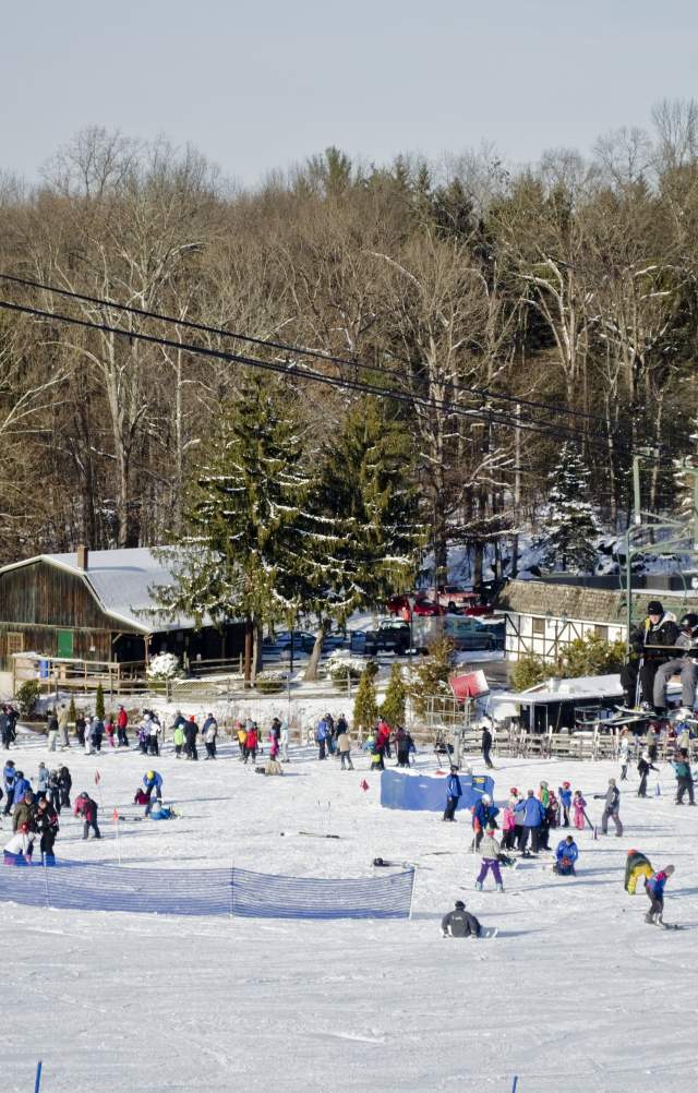 People Skiing On Spring Mountain
