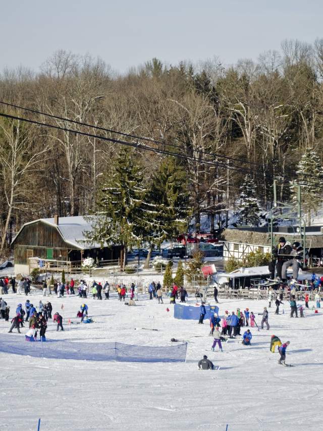 People Skiing On Spring Mountain