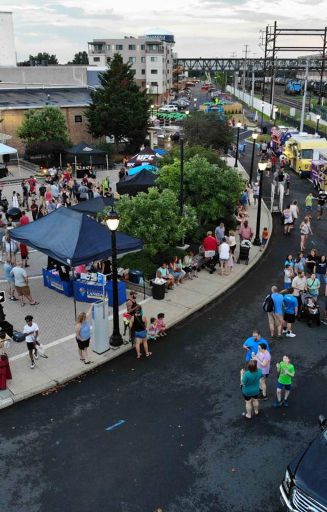 Drone photo of Lansdale First Friday