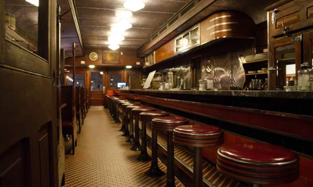 The former Fegley's Diner now sits inside the Boyertown Museum of Historic Vehicles.