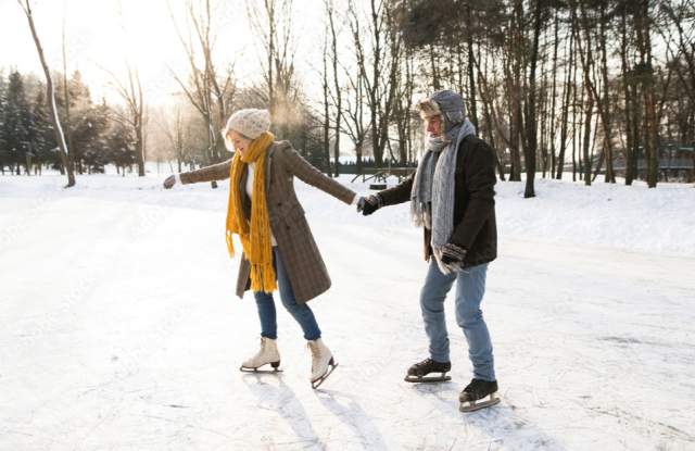 A Couple Ice Skating