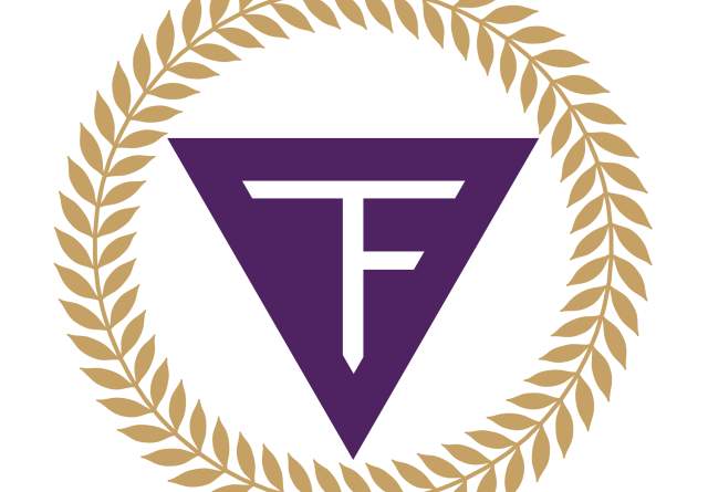 Trinity Flavors LLC purple and gold logo