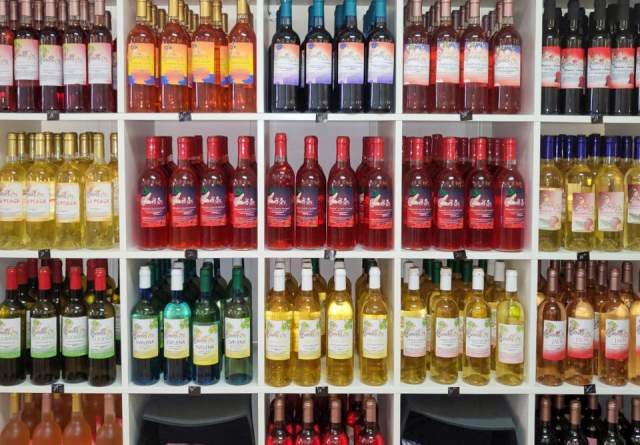 Bottled wine at Cyrenity Sips