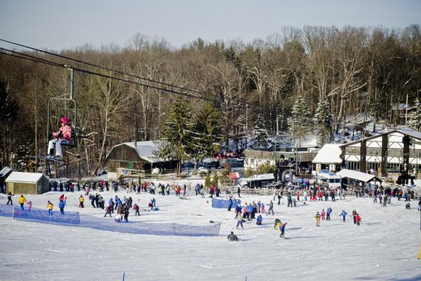 People Skiing On Spring Mountain