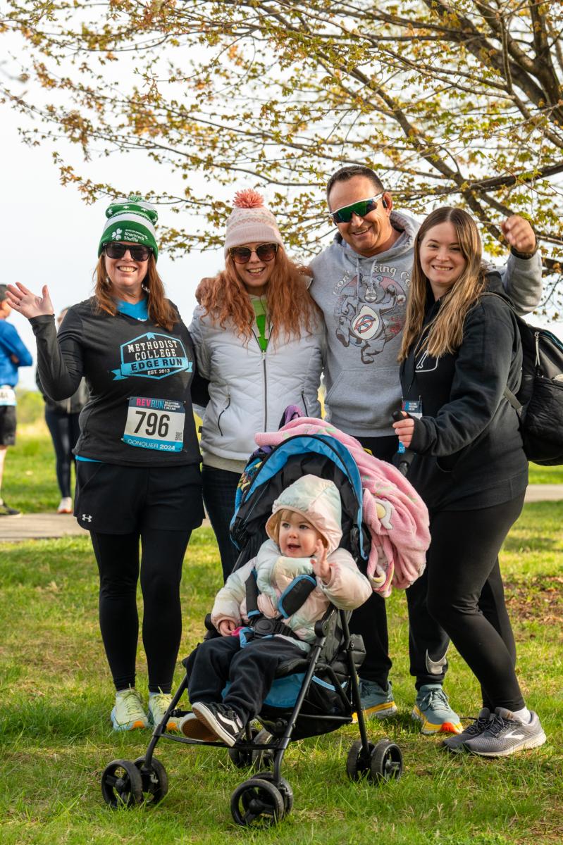 Family poses before the 2024 Rev Run begins