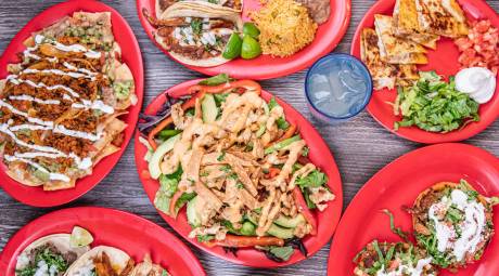 Platters of Mexican food from El Limon