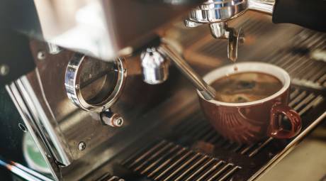 Coffee being made