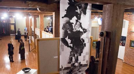 Interior of Montgomery County Community College Pottstown Art Gallery