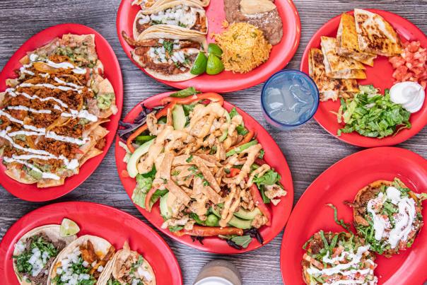 Platters of Mexican food from El Limon