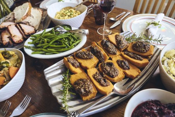 Thanksgiving food at Founding Farmers