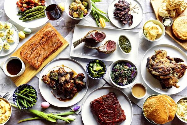 spread of Easter food from Founding Farmers