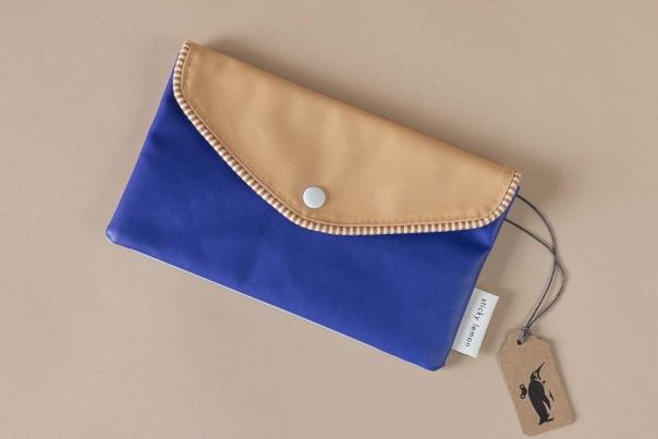 Blue and brown wallet