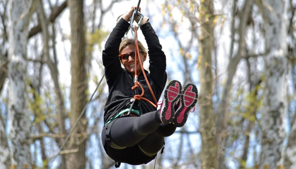 Ziplining at Elmwood Park Zoo