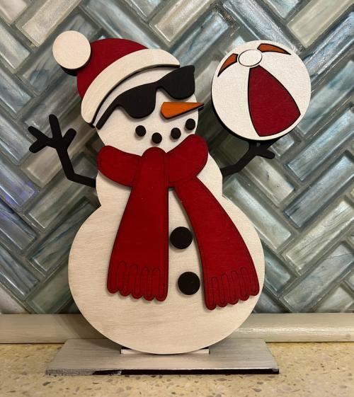 Wooden snowman from Pinspiration Bucks Mont