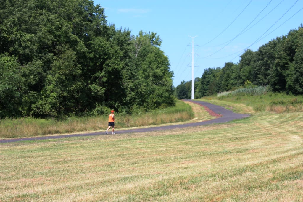 A runner on the Horsham Power Line Trail