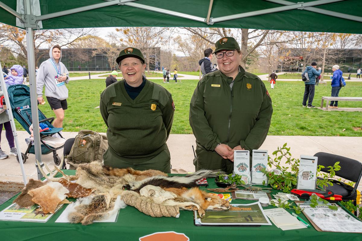 Park Rangers pose at the 2025 Rev Run Finish Line Experience