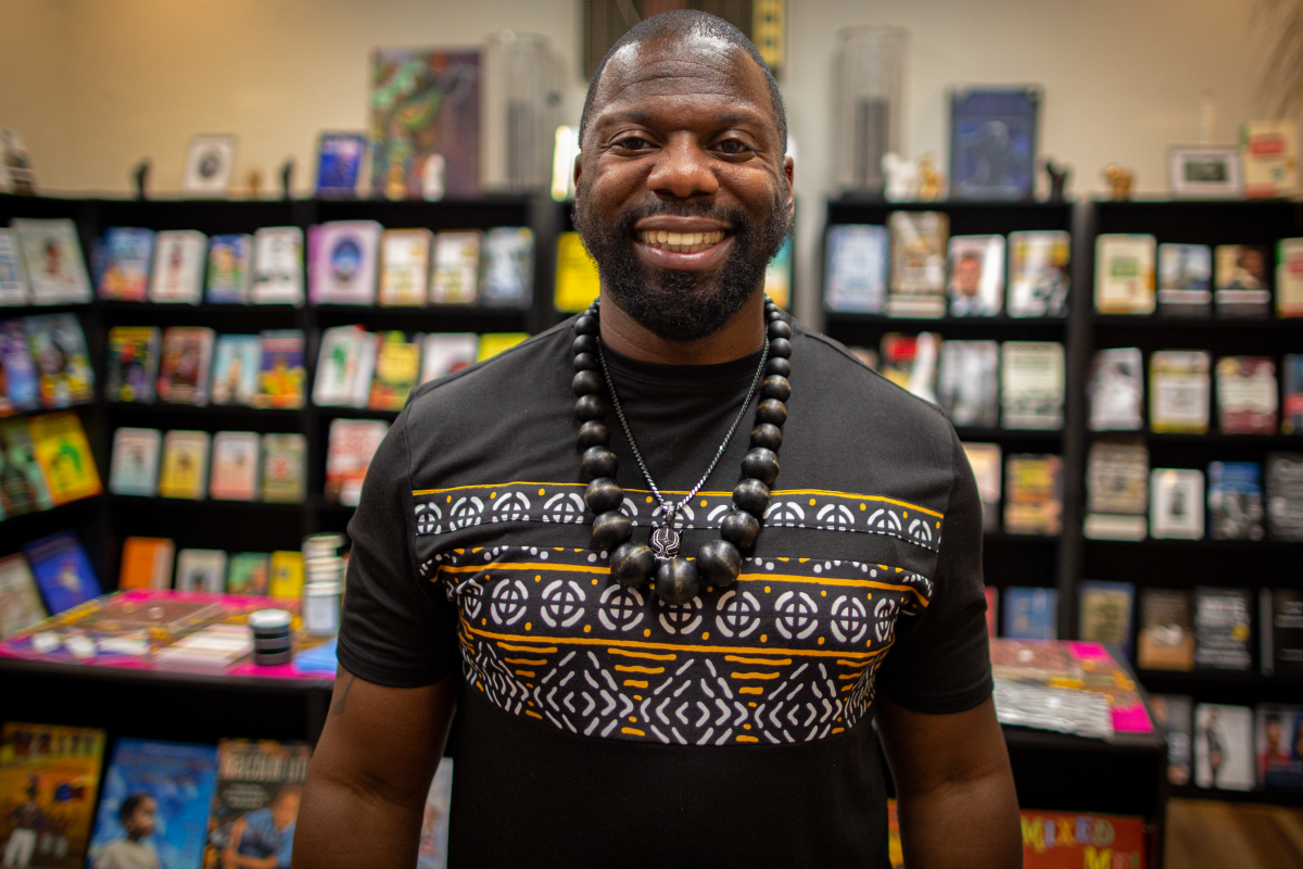 black reserve bookstore headshot