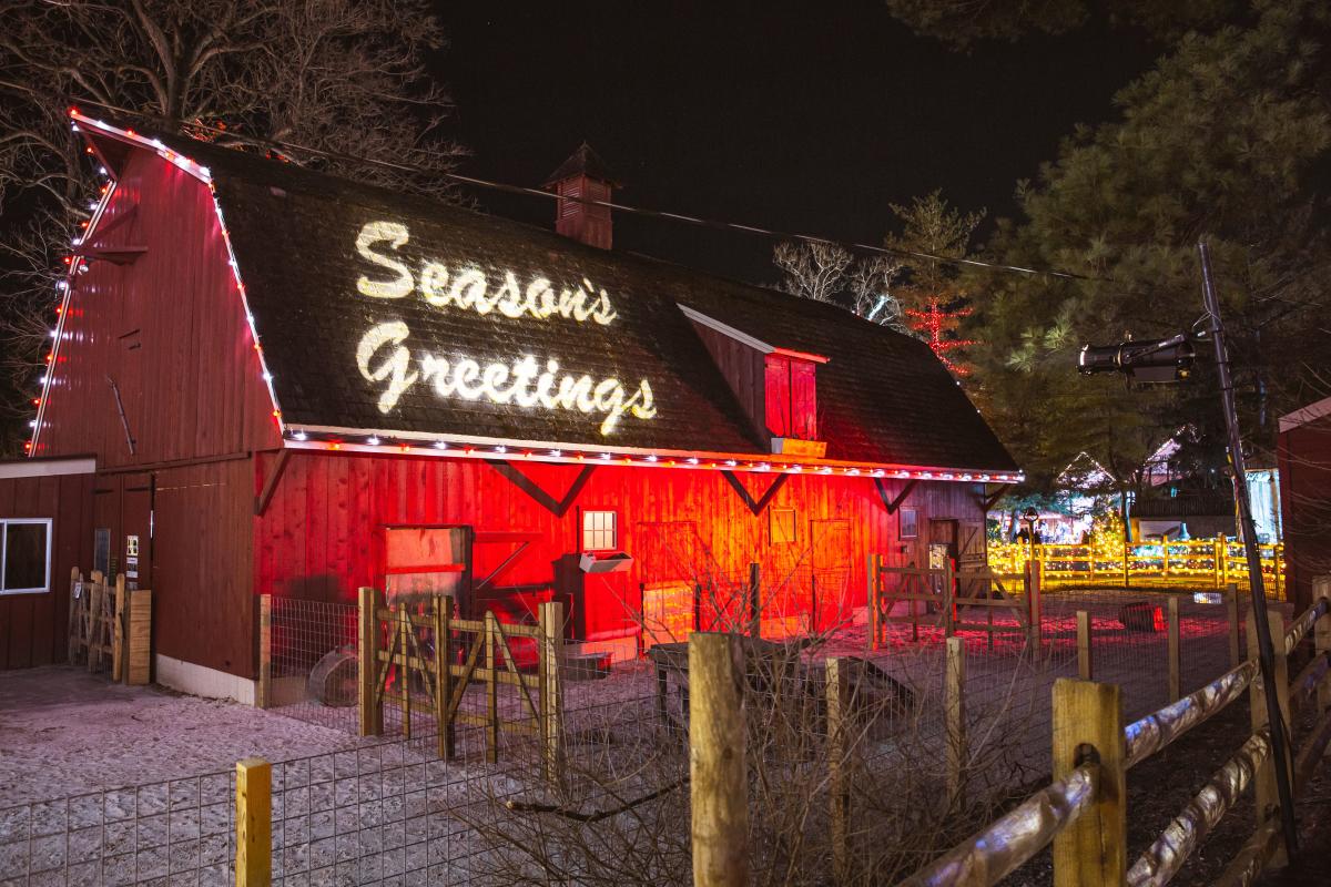 holiday christmas barn seasons greeting