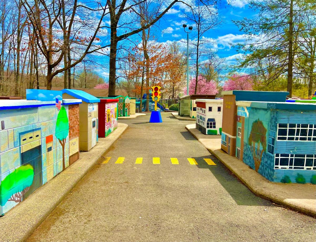 View of the Safety Town at Masons Mill Park