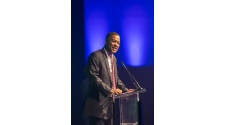Kenneth E. Lawrence, ViceChair of the Montgomery County Board of Commissioners speaks at the Valley Forge Tourism & Convention Board's 2017 Annual Luncheon.