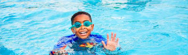 Child in pool