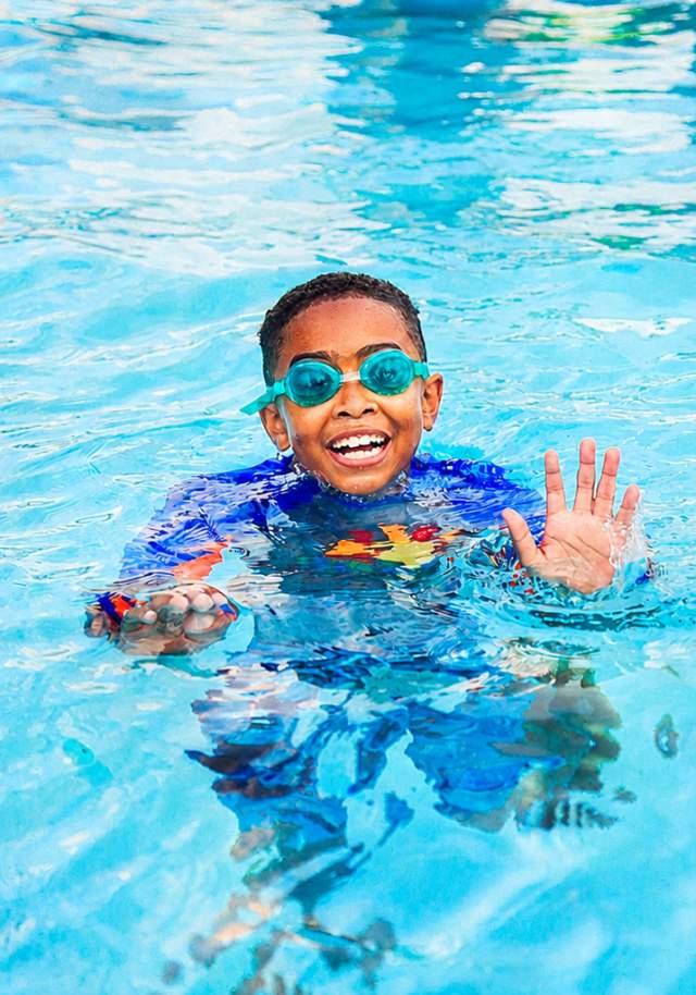 Child in pool