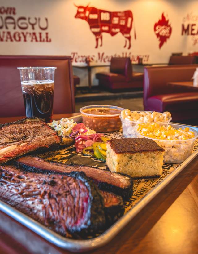 BBQ plate at Kafi BBQ in Irving, TX