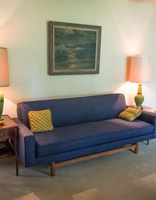 Couch inside Ruth Paine's House