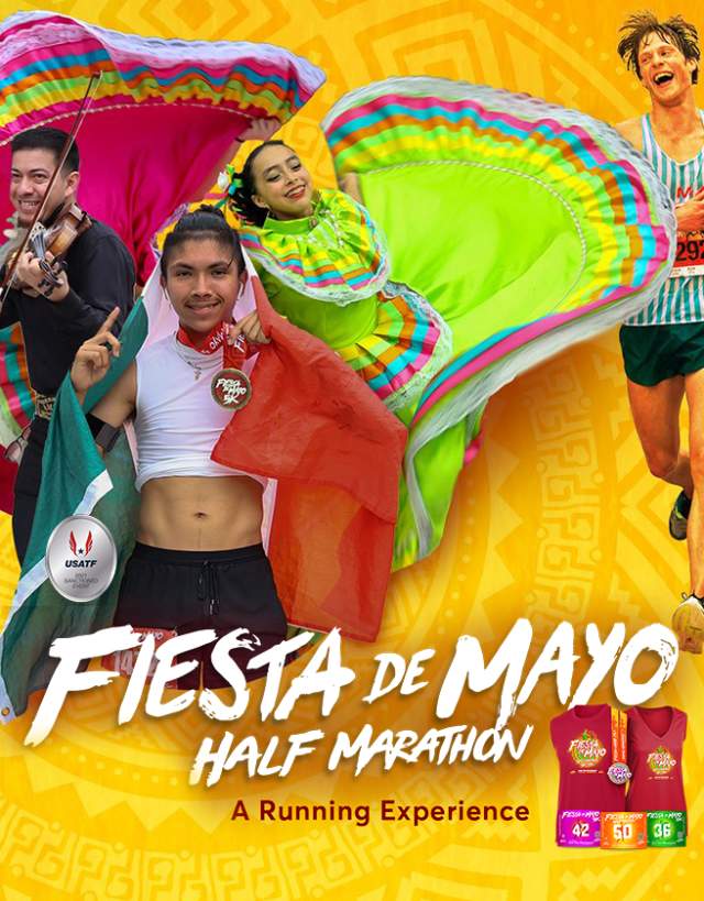 photo collage of Mariachi and runners