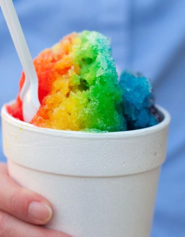 Rainbow snow cone