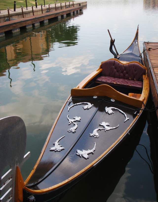 Gondola boat on the Mandalay Canal in Irving