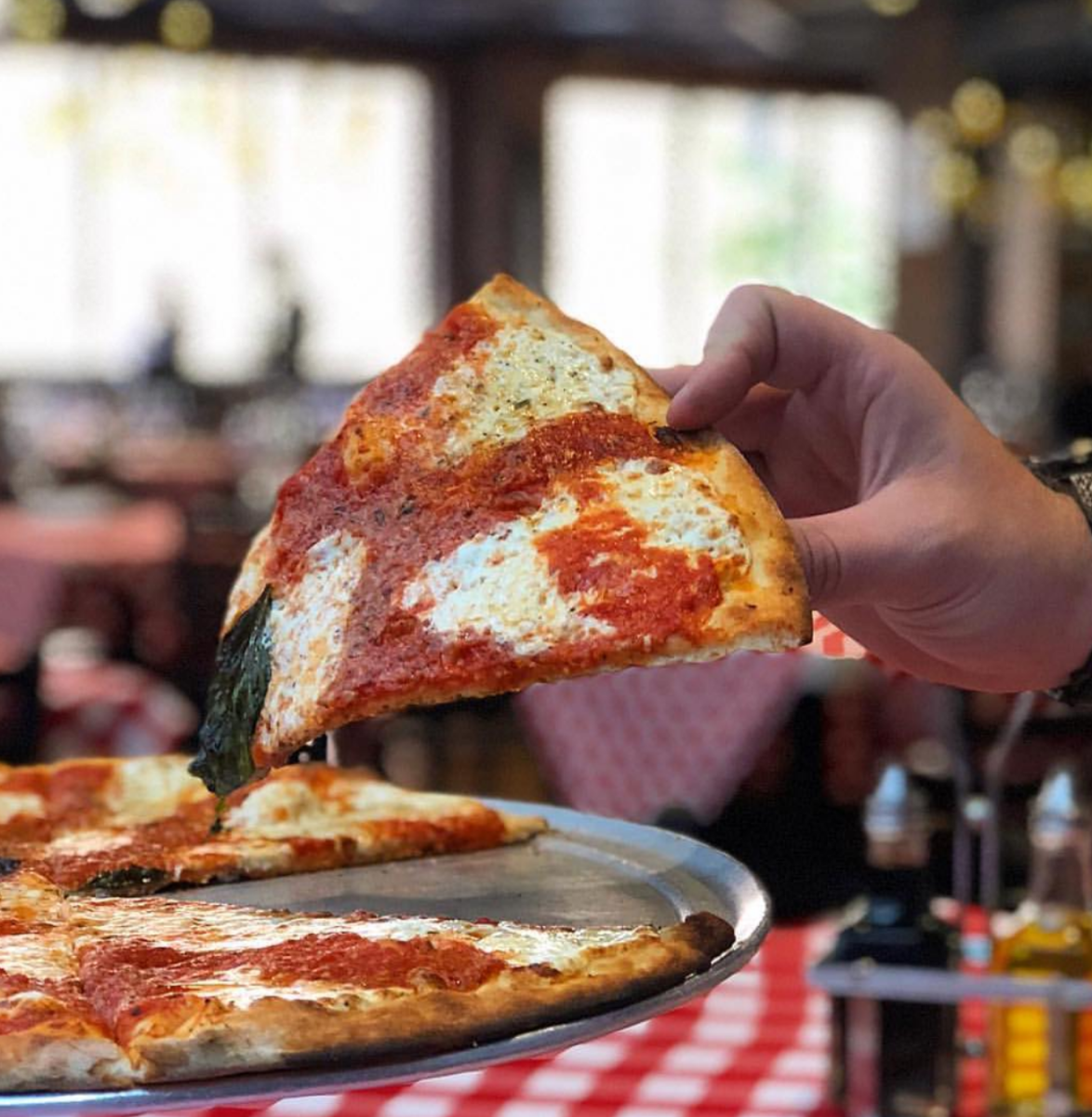 A Slice Of Pizza From Grimaldi’s Coal Brick Pizzeria In Irving, TX