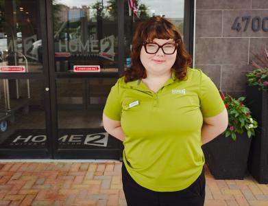 Kayla Bacon Home2 Suites National Hotel Employee Day