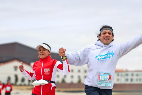 Couple Running in Love on the Run