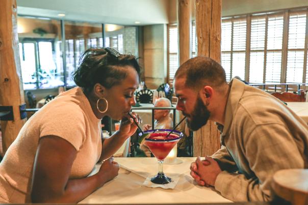Via Real Couple sharing a drink