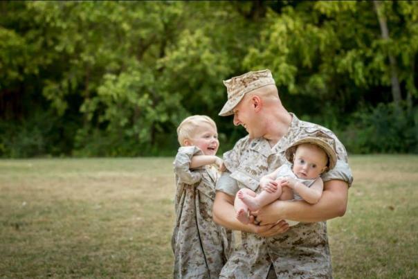 Veteran and sons