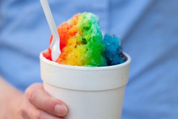 Rainbow snow cone