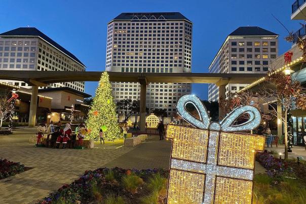 Water Street at Christmas In Irving, TX