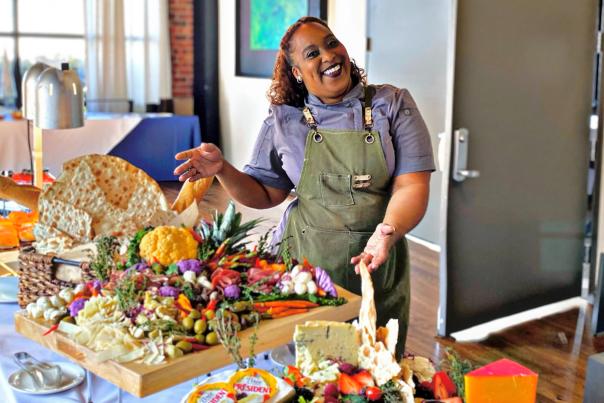Showcasing a spread created by Chef Ashley